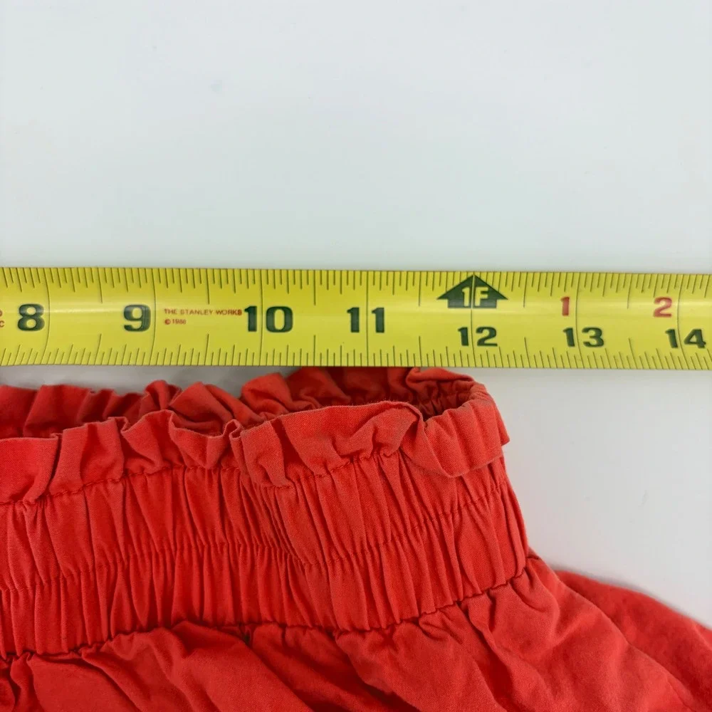 Showpo Paperbag‎ Waist Shorts Women Size 6 Red High Rise Relaxed Summer